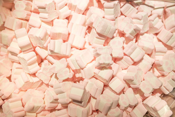 Marshmallows. Background or texture of mini marshmallows. Sweet food texture.