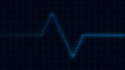 Heartbeat pulse on cardiogram screen, EKG ECG cardio healthcare concept