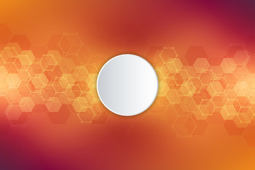 Geometric background texture with molecular structures and chemical engineering. Abstract background of hexagons pattern. Vector illustration for medical or scientific and technological modern design.