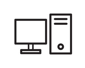 computer icon illustration vector,computer line icon illustration design