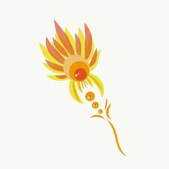 ornamental flower on a white background