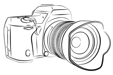 Digital Camera Sketch. 