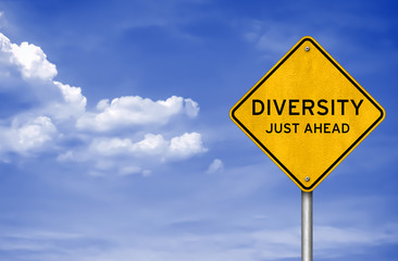 Road sign - Diversity ahead