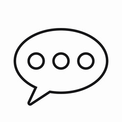 Speech bubble icon, chat bubble line art vector icon for apps and websites