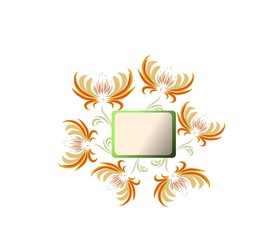 decorative flowers and place for text