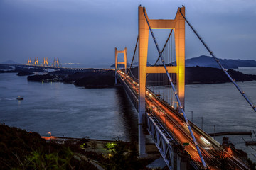 瀬戸大橋の夕景