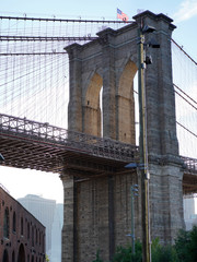 Brooklyn Bridge in the summer