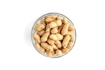 Peanut isolated on white background.
