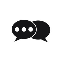Speech bubble, speech balloon, chat bubble vector icon for apps and websites