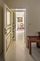 door in hallway of luxury apartment