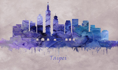 Obraz premium Taipei Capital of Taiwan, skyline