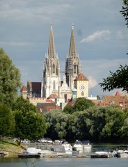 Fototapeta premium Dom und Donau von Regensburg