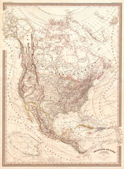 1857, Dufour Map of North America