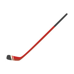 Vector ice hockey stick icon. Professional team sport equipment for outdoor leisure activity. Wooden tool for championships and club logos. Isolated illustration