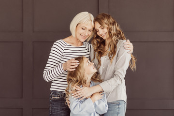 Granny, mother and daughter enjoying time together