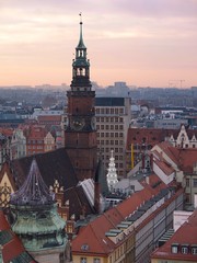 View from Above of Wroclaw Market Square, Poland