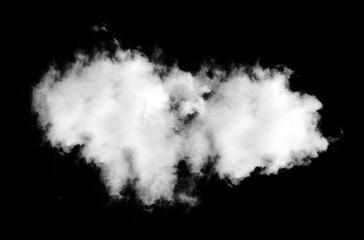 white Clouds on black background.