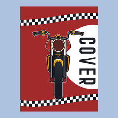 vintage race motorbike for printing.vector old school race poster.retro race motorbike print - Vector