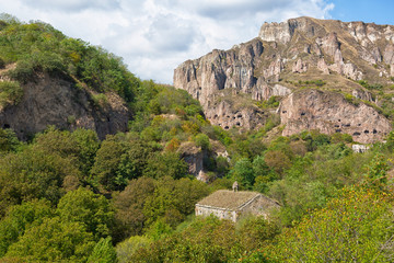 Cave city Khndzoresk in the rocks, Armenia