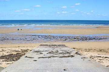 Beach on the coast of Normandy