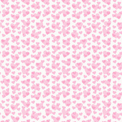 Valentine seamless pattern with hearts on white background. For wallpaper, gift and wrapping paper, greeting cards, pattern fills, web page background, textile, and wedding invitations.