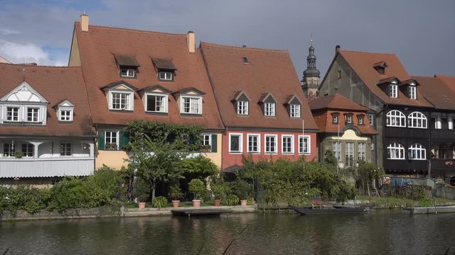 Fishermans cottages along River Regnitz, Bamberg, Germany