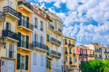 Fototapeta na wymiar Architecture of the old town of Monaco on French Riviera