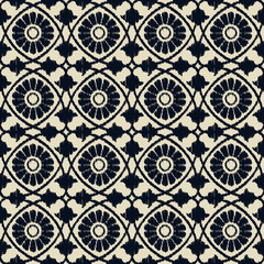seamles vector ikat geometric royal pattern design. seamless template in the swatch panel