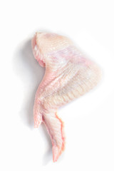 Fototapeta premium Raw chicken wings isolated on white background.