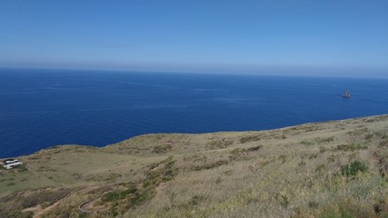Fototapeta na wymiar Large and long view on the Stromboli Island