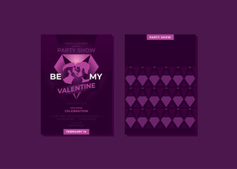 Gay Party Concept. LGBT pride concept. Support for Gay Couples. Kiss Couple. Invitation Templates