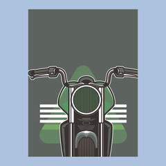 classic race motorcycle vector, logo classic motorcycle - Vector