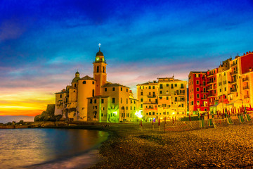 The tourist resort of Camogli on the Italian Riviera