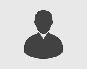 Man Icon on gray Background 