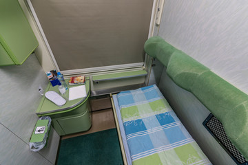 Interior of night train from Prague to Slovakia