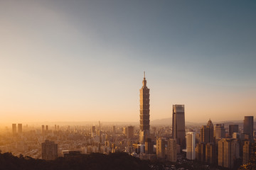 Fototapeta na wymiar View of Taipei city