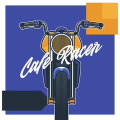 motorcycle illustration t shirt print - Vector