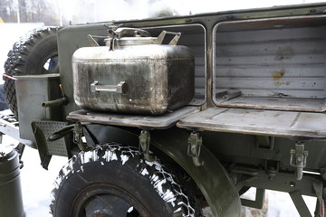 Mobile russian military field kitchen