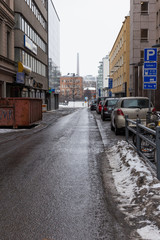 a street view in winter