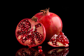 Pomegranate fruits.