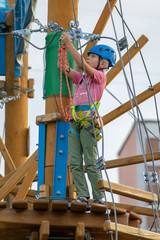 Boy in rope park