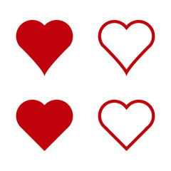 Valentine vectors  Valentine heart valentine symbol heart symbol on white background illustration