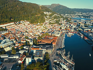 ベルゲンの港湾の街並み
