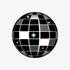 Disco ball icon vector, filled flat sign, solid pictogram isolated on white. Night club symbol, logo illustration. Pixel perfect