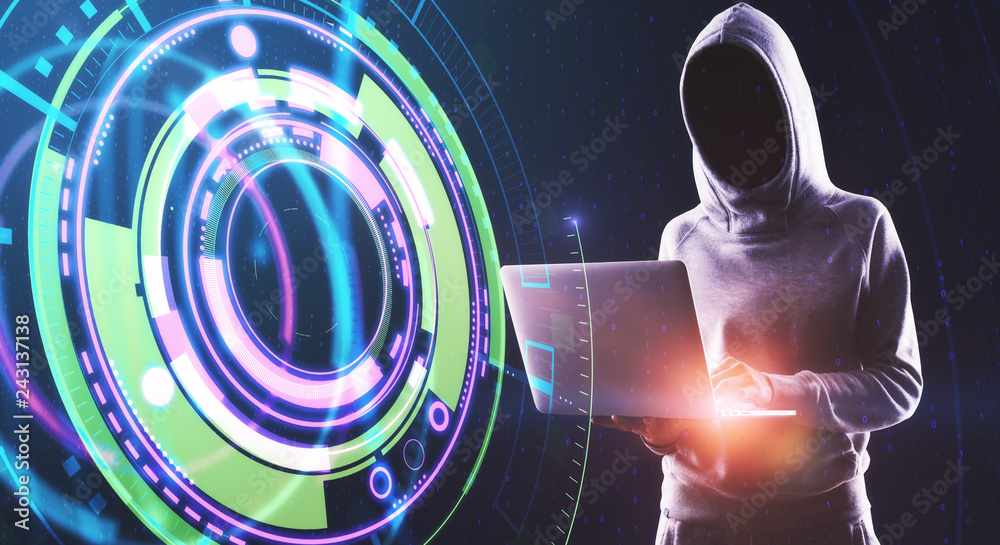 Aufkleber hacking, future and computing concept