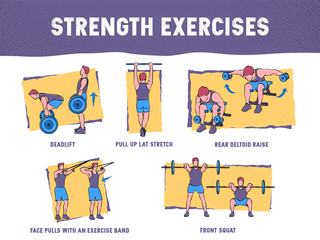 Colourful illustration demonstrates the proper exercise technique