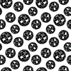black white shiny disco seamless patterns for Nightclub design eps 10