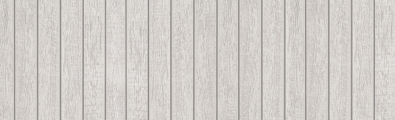 panorama of white wood wall texture and background