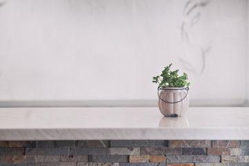 Bowl with spices on kitchen countertop