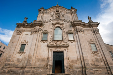 Fototapeta na wymiar church of san francesco, matera,